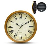 FISHTEC - Horloge Secret Box Copper, rétro, Ø 25x6,7 cm, compartiment secret, radio-pilotée DCF, ABS