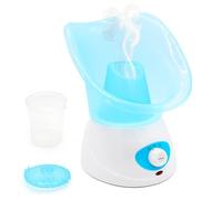 FISHTEC Inhalateur Vapeur Électrique - 2 Embouts (Facial & Nasal) - Diffusion Vapeur Chaude - Réservoir avec Arrêt Auto - Compatible Huiles Essentielles - Rhume, Sinus, Toux, Hiver