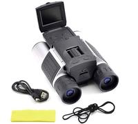 FISHTEC - Jumelles Caméra Numérique - Binoculaire 12 x 32-1080P Ecran LCD Full HD - Enregistre Photos et Vidéos - Grossissement x10 - Randonné, Chasse, pêche, Golf, Surveillance - Micro SD