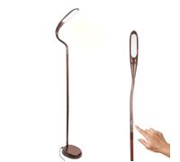 FISHTEC Lampadaire LED effet bois Wengé 160 cm - Tête flexible, Contrôle tactile, 3 températures, 4 intensités