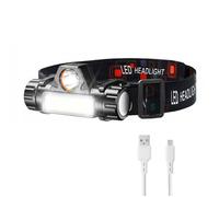 FISHTEC Lampe frontale rechargeable 2 en 1 - Torche LED et COB - Aimantée et orientable