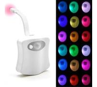 FISHTEC - Lampe intelligente toilettes, détecteur 3m 135°, 8 couleurs, ABS, 3 piles AAA, clip 11 cm, 1W-4,5V Blanc G