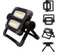 FISHTEC Lampe Projecteur Portable sans Fil - Puissance 1000 Lumens - Double COB LED Orientable 360 - Ideal pour Chantier, Camping, Bricolage, Peche G