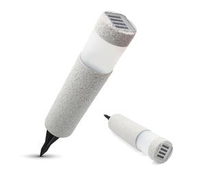 FISHTEC Lampe Solaire Jardin - Lot de 2 Balises d'Extérieur à LED Blanche Énergie Autoalimentées Effet Pierre Piquet Plantation Résistant aux Intempéries IP44