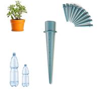 FISHTEC Lot de 12 Cônes d'Arrosage Goutte à Goutte - Système d'Irrigation Autonome pour Bouteilles Plastique - Plantes d'Intérieur, Pots et Jardin