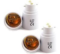 FISHTEC Lot de 2- Adaptateur de Douille B22 vers E27 - Convertit le Culot de l'Ampoule de Baillonette en Vis - Normes CE RoHS - Installation Facile G