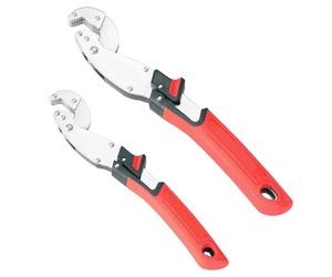 FISHTEC - Lot De 2 Clés Réglables Serre Écrou - Ouverture 13-24 Mm Et 10-19 Mm - Bouton Ajustable- Poignée antidérapante - Idéal Bricolage Tuyaux Robinets Jardinage Maison