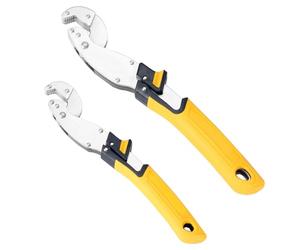 Fishtec Lot de 2 Pince Multiprise 13-24 mm - 10-19 mm Jaune