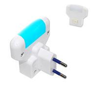FISHTEC - Lot de 2 Veilleuses Douces à LED Bleu - Lampe Nuit - Veilleuses pour Chambre d'Enfant ou Couloir - Bouton On/Off