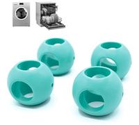 FISHTEC Lot de 4 Boules Magnétiques Anti-Calcaire Lave-Linge | Action adoucissante sans produits chimiques, protège machine du tartre, réutilisables, économie lessive, vert
