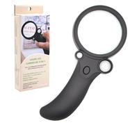 FISHTEC Loupe LED multifonction - 3 lentilles (x2,5 / x5 / x16), 4 LED + UV, revêtement soft touch. Idéale lecture et précision.