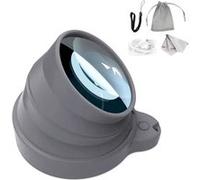 Loupe x4 lumineuse fishtec - corps en silicone, rétractable