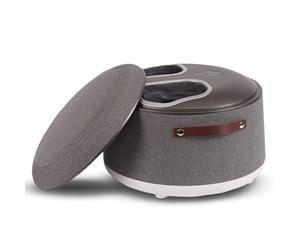 FISHTEC - Masseur pieds et chevilles - Massage par roulement et compression dair - Fonction chaleur relaxante - 3 modes et 3 intensités - Repose-pieds tissu amovible - Bien-être et détente à