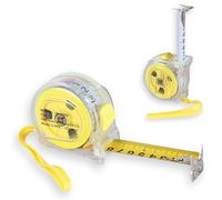 FISHTEC - Mètre Ruban 5 m Grands Caractères - Lecture Facile Deux Sens Autobloquant Crochet Aimanté Rigide - Compact Avec Clip Ceinture Et Dragonne Pour Bricolage Précis