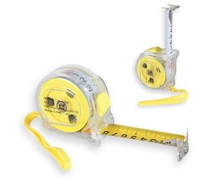 FISHTEC - Mètre Ruban 5 m Grands Caractères - Lecture Facile Deux Sens Autobloquant Crochet Aimanté Rigide - Compact Avec Clip Ceinture Et Dragonne Pour Bricolage Précis