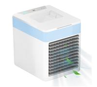 FISHTEC Mini Climatiseur Portable Easy Fresh - Rafraîchisseur d'air 500 ml, 3 vitesses, Veilleuse LED 7 couleurs