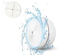 FISHTEC - Mini Machine à Laver Portable Surface Ventouse Cycle Automatique 30min Lavage de 1Kg Linge Double Rotation et Ultrasons pour Bassine Sauts Éviers