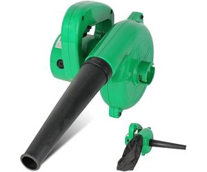 FISHTEC - Mini Souffleur de Feuilles Electrique - Réversible en Aspirateur avec Sac de Récupération - Longueur du Câble 180cm - 500 W - 40CM - Vert - Compact, Pratique et Léger - Jardin