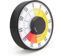 Fishtec – Minuteur mécanique géant 60 min – Cadran 16x9 cm, couleurs, alarme sonore sans pile