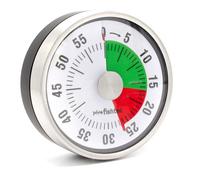 FISHTEC - Minuteur magnétique Cuisine - Zones Couleur 60 Min Acier INOX - Gestion précise des cuissons