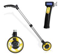 FISHTEC Odomètre à Roue Electronique - Mesure de Distance 0 99,9 km (Ø 16 cm) avec Ecran LCD Manche Télescopique 80 cm Béquille Stabilisation Cadre Aluminium Sac transport