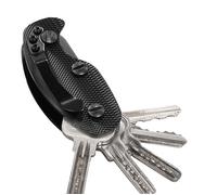 Fishtec - Organisateur de Clés Intelligent Porte-clés Compact Jusqu'à 5 Range Clé Robuste avec Attache Ceinture Trieur Joints Antichocs Noir