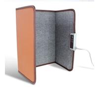 FISHTEC - Panneau chauffant 3 faces, 45/55/65°C, pliable, polyester/carbone, 100x51x1 cm, 230V/180W, anti-basculement, arrêt auto, bureau/canapé, éco