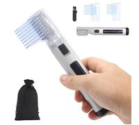 FISHTEC - Peigne Tondeuse à Cheveux Électrique 2 en 1 Sans Fil Compact 4 Hauteurs de Coupe Ajustables Précision Tout Poils Barbe + Moustache