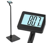 FISHTEC Pèse Personne Easy Reading Avec Ecran Rapproché Balance, Grand Écran et Lecture en Hauteur, Ultra Plate, Grands Chiffres, Rétro-Éclairé Charge Maximum de 180 Kg, Noir