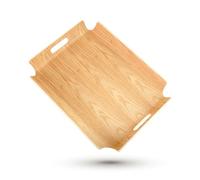 FISHTEC - Plateau antidérapant Élégance - Bois Massif frêne, revêtement PU antiglisse, poignées évidées, stabilité jusquà 30°, 44x33 cm - Service sécurisé et raffiné