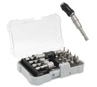 FISHTEC - Porte-embout magnétique pivotant - Angle 020°, verrouillage magnétique, acier S2, rangement intégré avec 21 accessoires (embouts 2.5/5 cm, douilles, extension) - Vissage précis