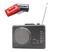 FISHTEC - Radio Cassette Recording Rétro à Fonctionnalités Modernes MP3, Port USB, FM/AM, Enregistrement Vocal, Enceinte Intégrée Antenne Extensible Audio Musique