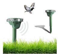 FISHTEC Répulsif ultrason solaire - Flash LED 270° - Portée 8 m - Réglable jour/nuit - IPX4