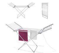 FISHTEC Séchoir à Linge Électrique Pliable - 18 Barres Chauffantes, Étendage 11,30 m, 230W, 45-55°C