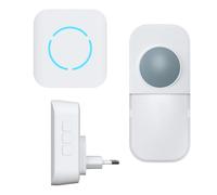 FISHTEC So Easy - Sonnette sans fil cinétique 150 m IP55, récepteur secteur, 36 mélodies