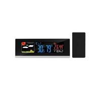 FISHTEC - Station météo Panorama, LCD couleur, radio-pilotée DCF77, capteur 60m, USB 5V, ABS