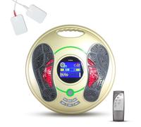 Fishtec - Stimulateur Musculaire Anti Douleurs Impulsions Électriques avec 99 Niveaux d'Intensité et 25 Programmes Fourni 4 Pads Télécommande Grand Écran LCD