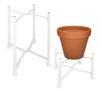 Fishtec - Supports pour plantes X 2 - 2 Hauteurs - Rangement gain de place - Structure métal - Balcon Terrasse Véranda - Style simple Intérieurs et Extérieurs - Végétaliser votre espace