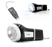 Fishtec - Torche Autonome 18 LEDs Blanches - Torche avec Batterie Secteur à Brancher - Lampe Torche 150Lm - Légère 180g - Aimant et Dragonne - Torche Indépendante Sans Pile Ni Fil