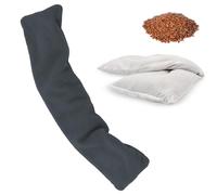 FISHTEC - Tour de cou chauffant - Graines de lin et lavande, micro-ondes, chaud/froid, housse amovible et lavable, 43 cm - Soulagement cervical et détente