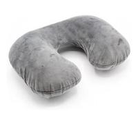 FISHTEC - Tour de cou gonflable, housse polaire lavable 40°C, PVC/TPU, 37x26x10 cm, pochette, voyage Gris G