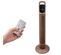 Fishtec Ventilateur Colonne Silencieux avec Télécommande 40 W - 3 Vitesses de Ventilation - 3 Modes - Minuterie Programmable - Oscillation à 70 ° Commande Tactile - Effet Bois…