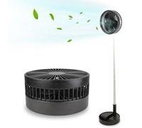 FISHTEC - Ventilateur de Bureau Sans Fil Télescopique et Silencieux 30 dB - Hauteur Réglable 35 à 100 cm - Tête Inclinable 180° - 4 Vitesses - Rechargeable USB - Compact et Portable