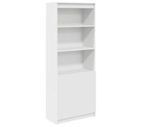 Fisinber Armoire haute en bois avec porte Blanc 70 x 35 x 180 cm