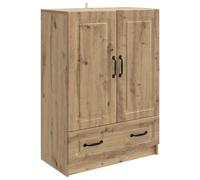 Fisinber Buffet en chêne Artisan - 66 x 34,5 x 92 cm - Commode en bois | Armoire d'appoint compacte avec tiroir et 2 portes pour salon, salle à manger ou couloir. Offre un espace de rangement stable