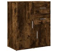 Fisinber Buffet en chêne fumé - 60 x 31 x 70 cm - Commode - En bois | Armoire compacte effet fumé pour salon et couloir avec surface facile d'entretien et capacité de charge de 69 kg.