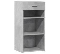 Fisinber Buffet gris béton 45 x 42,5 x 93 cm en bois | Commode compacte avec tiroir pour salon et couloir. Design intemporel pour un intérieur moderne.