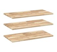 Fisinber Lot de 3 étagères flottantes 80 x 40 x 2 cm en bois d'acacia | Trois étagères murales en bois d'acacia naturel pour des projets de bricolage personnalisés dans le salon