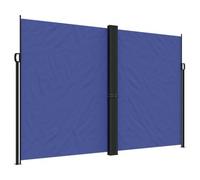Fisinber Store latéral extensible - Bleu - 220 x 600 cm - Brise-vue - Pour jardin, balcon, terrasse, séparateur de pièce, protection contre le vent, protection solaire