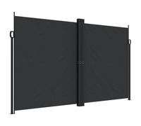 Fisinber Store latéral extensible - Noir - 200 x 1000 cm - Brise-vue - Protection contre le vent - Pour jardin, terrasse, balcon, séparateur de pièce et pare-vue - Pour extérieur et intérieur